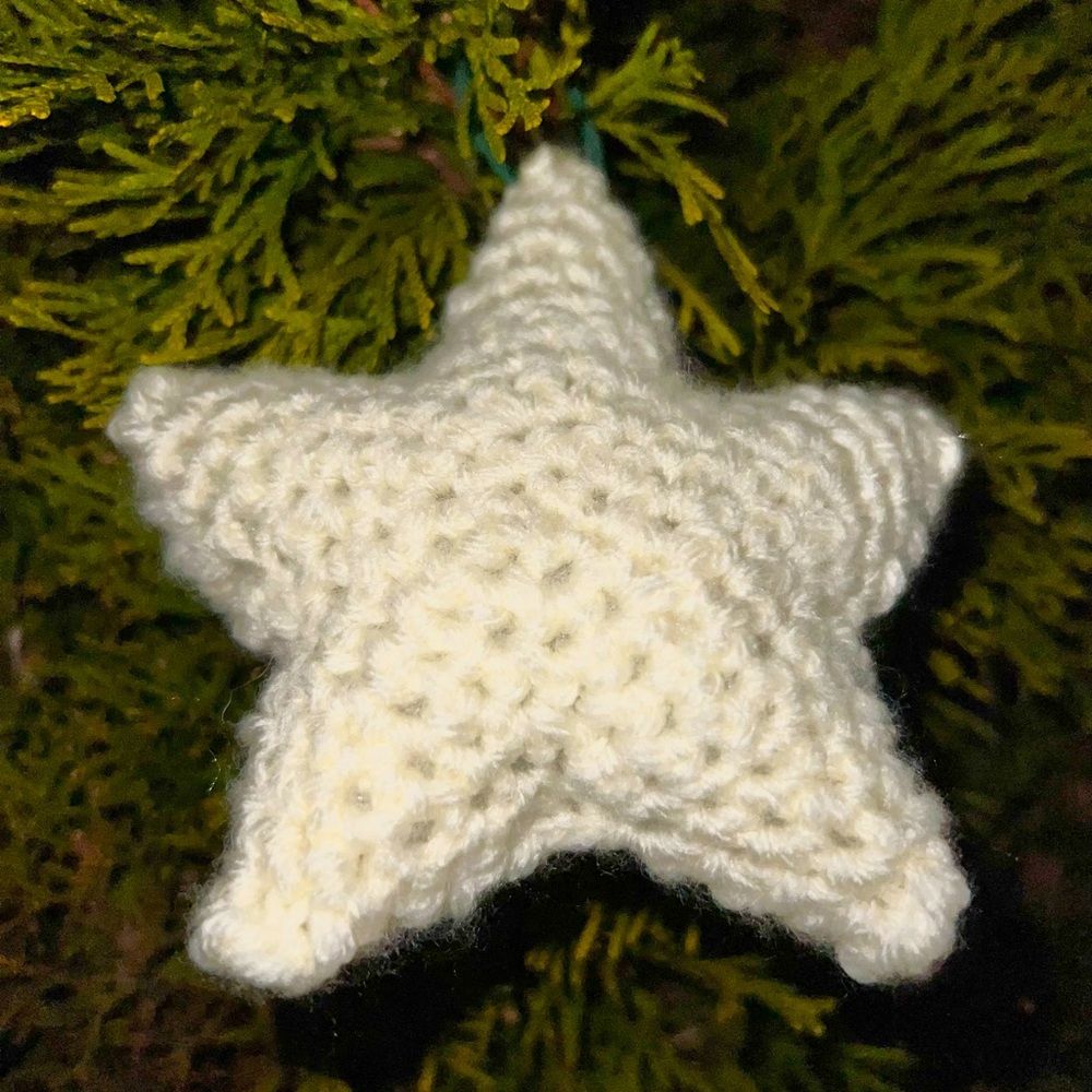Hand Crocheted 5 Inch Christmas Star Ornament Made With Love! - Picture 9 of 11